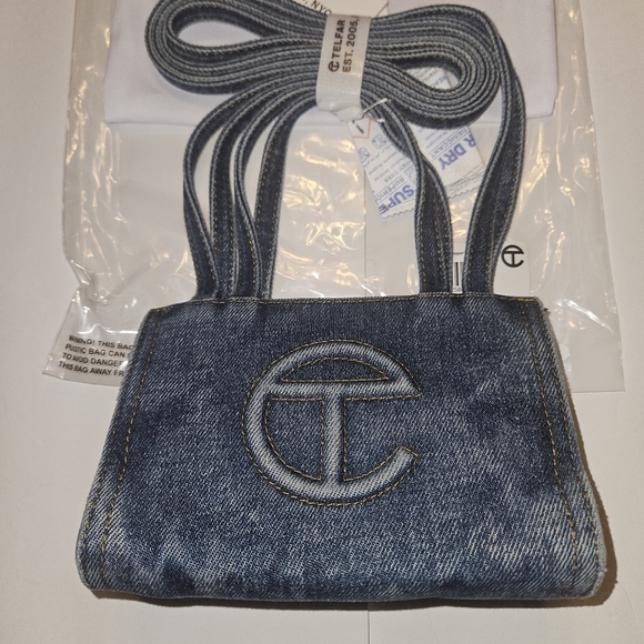 Telfar: Small Denim Shopper - Blue - Picture 5 of 16